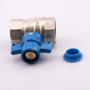 Válvula de bola de latón de 3/4 pulgadas con doble rosca interna, manija manual, control de flujo de agua, uso industrial - Product Image 4