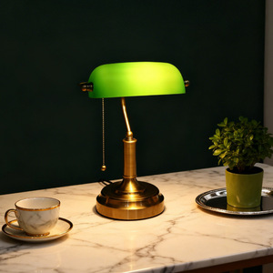 Green <b>Glass</b> Lamp Shade Antique Style Traditional Design For Lamp Accessory - Product Image 3