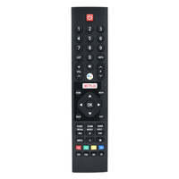 Télécommande vocale TV à code fixe, 4 boutons, piles AAA, portée 10m, pour SMART TV VOICE BLU