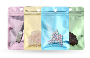 Resealable <b>Bags</b> Colored Jewelry or Food Resealable <b>Bags</b> Makeup Self-sealing <b>Bags</b> with <b>Transparent</b> Front and with Hanging Hole - Product Image 5
