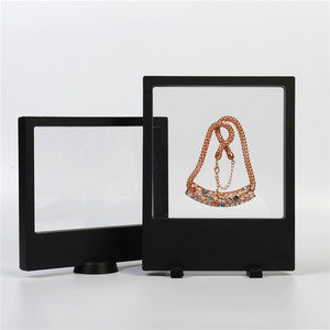 Commercio all'ingrosso della fabbrica 18*23cm acrilico espositore per gioielli scatola di imballaggio <span class=keywords><strong>trasparente</strong></span> quadrato sospeso flottante Design personalizzato Logo cartone - Product Image 3