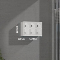 Armoire de recharge multifonctionnelle en métal à 6 portes avec compartiments de rangement pour clés, pour bureau, école, casier à téléphones en acier