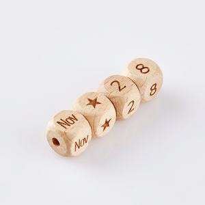 Atacado DIY Inacabado Faia De Madeira 12mm Quadrado Beads Personalizado Alfabeto Beads para Gravura das Crianças Fabricante Direto - Product Image 5