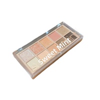 Palette de fards à paupières 10 couleurs pour débutants, paillettes, brillants, nacrés, finitions mates, haute pigmentation, maquillage en poudre longue tenue pour tous les types de peau