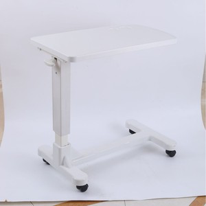 โต๊ะโรงพยาบาล S13 ทรงสี่เหลี่ยม สีขาว ฐานปรับระดับความสูงได้ ดีไซน์มินิมอล - Product Image 3