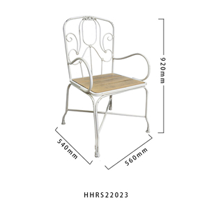 Silla Clásica Nórdica Moderna de Estilo Rústico y Ecológico para el Hogar, Hotel, Sala de Estar, con Estructura de Hierro y Asiento de Madera - Product Image 3
