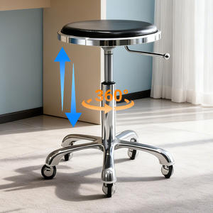 XFMC Moderne Spa Salon De Beauté Ascenseur À <span class=keywords><strong>Gaz</strong></span> Réglable Roulant Pivotant Salon De Manucure Petit Technicien Pédicure Tabouret Chaise avec Roues - Product Image 4