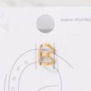 Orecchini a Clip a Forma di W in Acciaio Inossidabile Placcato Oro, Gioielli Unisex alla Moda - Product Image 6