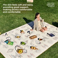 Tapis de pique-nique en tissu Oxford, imperméable, épais, résistant à la saleté, portable, pour les sorties printanières