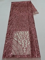 Robe de soirée pour femmes, tissu en dentelle, sequins et perles, S37168