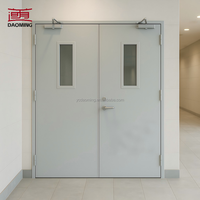 Porte coupe-feu en acier avec finition peinture poudrée industrielle moderne, couleur personnalisée, pour appartement et hôtel