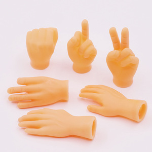 Marionnette à doigts en caoutchouc pour les mains gauche et droite Jouets drôles TPR Caoutchouc Animaux de compagnie Chien Chat Outil de massage - Product Image 4