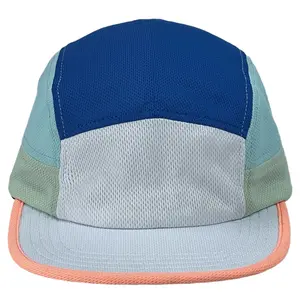 Sommer-Sonnencreme gesponnen Wandern Laufen Sport leicht schnell trocknend passende 8-Panel-Gitter-Camp-Snapback-Baseballkappe