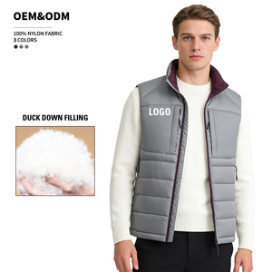 Gilet d'hiver <span class=keywords><strong>sans</strong></span> manches léger et formel pour homme, <span class=keywords><strong>veste</strong></span> de travail en duvet de canard avec logo personnalisé - Product Image 2