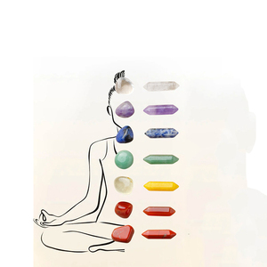 Set Combinato di Sette Colonne Esagonali di Pietre Energetiche Chakra, <span class=keywords><strong>Obelisco</strong></span> Energetico in Cristallo di Quarzo, Esemplare Minerale Reiki, Confezione Regalo per la Guarigione - Product Image 3