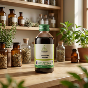 Huile ayurvédique Chamakkatt Herbal Guluchyadi Kashaya 200ml, certifiée ISO 9001, soins de santé, Kerala, durée de conservation de 2 ans, modèle - Product Image 3