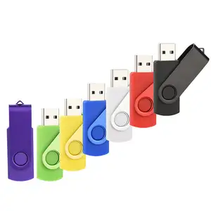 UUTEK FL002 Plastic and Metal USB Stick Swivel USB 2.0 3.0 Flash Drive 4GB 16GB with Custom Logo 32GB 64GB 128GB