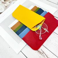 Étui à lunettes Portable poche inclinée conception anti-poussière en cuir épaissi sac de rangement de lunettes de soleil en polyuréthane à la mode pour la presbytie