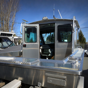 <span class=keywords><strong>Barco</strong></span> DE PESCA DE ALUMINIO premium pero barato con cabina para pesca y aventura Embarcaciones fuertes, seguras y versátiles - Product Image 6