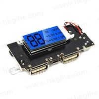 Vente chaude double USB 5V 1A 2.1A banque Mobile 18650 chargeur de batterie PCB accessoires d'alimentation pour téléphone bricolage nouvelle carte de Module LCD LED