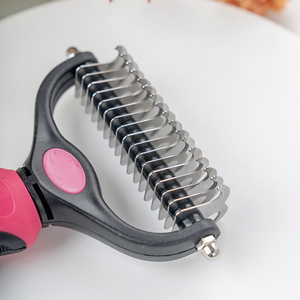 Brosse à poils pour animaux de compagnie, durable, bleue et rose, pour toilettage des chats et des chiens, vente en gros par le fabricant - Product Image 3