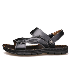NOVEDAD DE VERANO 2023, sandalias de cuero genuino, zapatos de playa informales para hombre, zapatillas antideslizantes, sandalias para pies, zapatos de doble uso - Product Image 3