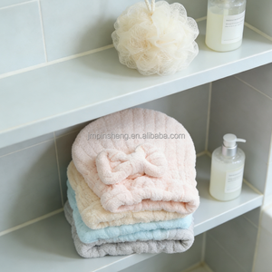 Serviette Turban <span class=keywords><strong>Ultra</strong></span> Absorbante à Séchage Rapide en Polaire Corail avec Logo Personnalisé pour Femme - Product Image 3