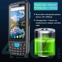 Pemindai Barcode Genggam PDA Tangguh Layar Multi-sentuh Keypad Fisik Sensor Gravitasi Android 13 4GB+64GB Stok Tersedia