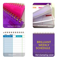 Agenda Semanal Personalizada con Cubierta de PP, Cuaderno con Espiral, Lista de Tareas, Diario, 120 Páginas