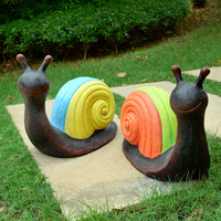 Grande statue d'escargot d'art en fibre de verre décoration extérieure Sculpture animale statue d'escargot en fibre de verre à vendre statues d'escargot jardin