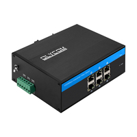 Switch PoE Industrial de 6 Puertos 10/100M 802.3af 15.4W/Puerto para Montaje en Riel DIN IP44