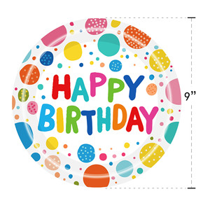 <b>Colorful</b> Polka Dot Birthday Party Supplies Disposable <b>Paper</b> Plates Cups Napkins Tableware Set For Party Decorations - Product Image 3