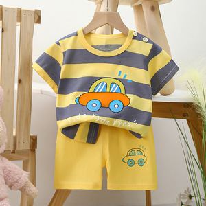 Conjunto de Ropa de Verano para Niñas de Algodón Transpirable, Camiseta Informal con Estampado Digital de Dibujos Animados y Cuello en V, Tallas 1-6 Años - Product Image 2