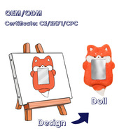 Porte-cartes en peluche personnalisable, jouet promotionnel en tissu doux, porte-cartes en peluche adorable sur mesure