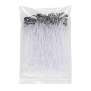 Juego de mechas de algodón premium con dispositivo de centrado para velas de pilar en tarros - Product Image 2