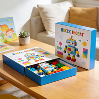 Ensemble de jouets éducatifs pour enfants personnalisés avec des voitures en papier, des blocs de construction, certifié sécurité, option de logo personnalisé, design unisexe