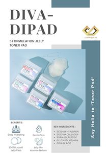 Diva Jelly Toner Pads Skincare Mask Collagen <b>Face</b> <b>Care</b> Vitamin Moisturizing Skincare Product Best Seller from Thailand - Product Image 6