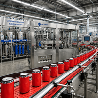Machine de remplissage, de scellage et d'emballage de boissons gazeuses en canettes d'aluminium GF12-4 Standard 473ml 4000cph