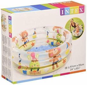 Intex 57106 piscine gonflable pour enfants, natation en plein air, plage hors sol, amis ours pvc 3 anneaux piscine pour bébé - Product Image 3