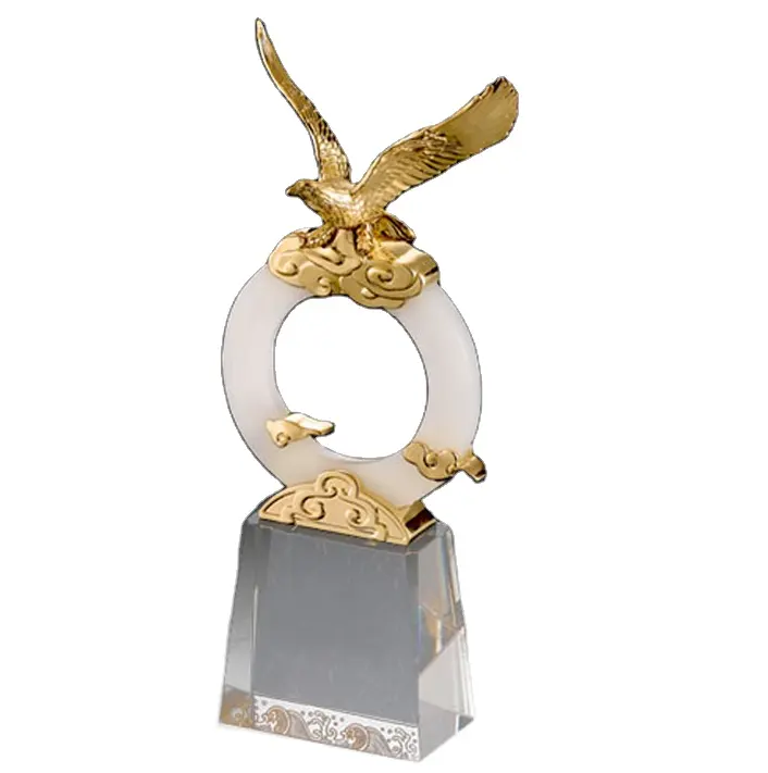 M191 Gouden Adelaar Dier Vogel Metalen Standbeeld Trofeeën Voor Kantoorgeschenk