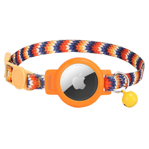 분리 기능이있는 현대 클래식 럭셔리 고양이 칼라 분실 방지 추적기 에어태그 케이스 및 벨 폴리에스터 소재 여러 색상 - Product Image 1