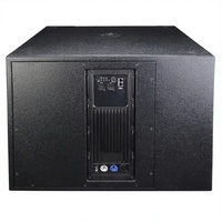 Subwoofer Aktif 800W 18 Inch Kabinet Kayu Speaker Sub Bass Modul Amplifier DSP Persegi untuk Line Array