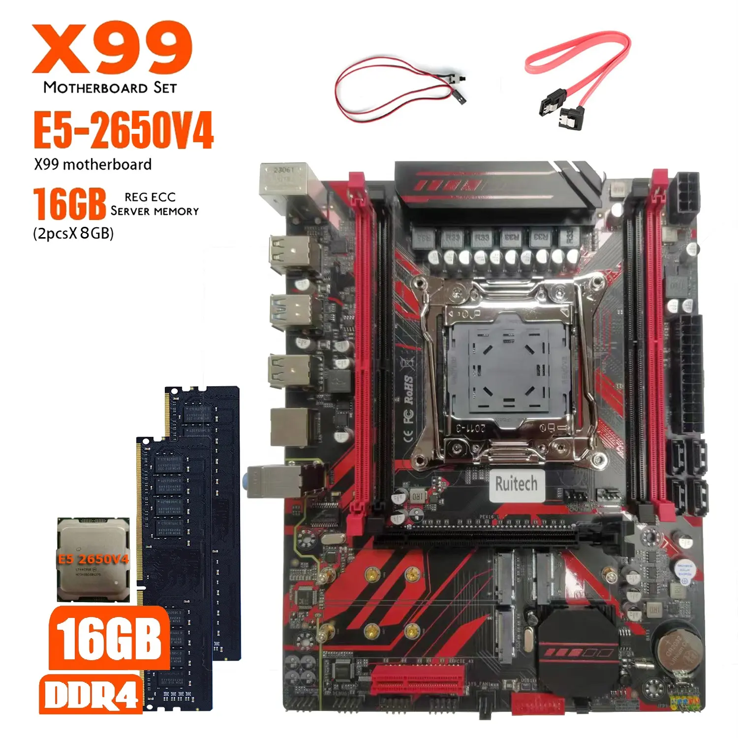 Efficient Motherboard X99 Combo with Nvme Socket & XEON E5