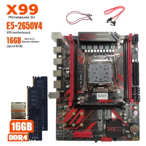 Eficiente Placa-mãe X99 Combo com soquete NVMe e processador XEON E5 2650V4 DDR4 2*8G = 16G ECC REG RAM X99 Xeon kits