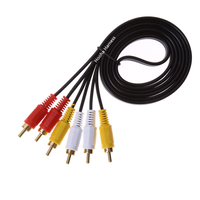 Cable AV de Cobre Estañado Premium para Audio de Automóvil, HDTV y Monitores, con Múltiples Opciones de Cable RCA con Código de Color