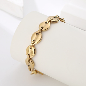 Bracelets/Joncs de Chaîne Maillons Tendance de Luxe pour Femme en Acier Inoxydable Plaqué Or 18K, Qualité Supérieure, Mode Américaine - Product Image 1