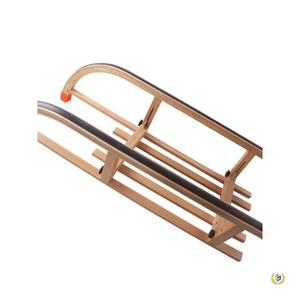 Slittino Pieghevole in Legno Naturale per Bambini, Attrezzatura Portatile per Divertimento Invernale - Product Image 3