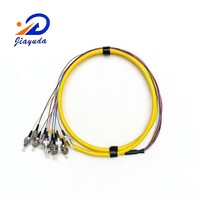 Arnés de Fibra Óptica de Grado Operativo de 12 Fibras SM G.652D G.657A1 G.657A2 con Codificación Multicolor y Cubierta Exterior Amarilla LC SC ST FC Select