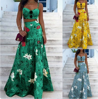 Robe imprimée pour femmes, taille S-3XL, formelle, printemps et été, nouvelle robe sexy grande taille pour femmes, robe décontractée pour le début du printemps, robe de vacances, 2 pièces