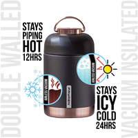 Boîte à lunch isotherme de haute qualité à double paroi en acier inoxydable 304 de 600 ml, gourde à large ouverture pour le camping en plein air, l'école, 6-12 ans